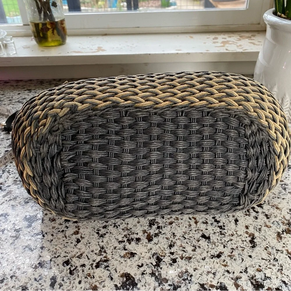 BRIGHTON Vintage Edna Woven Straw Hobo‎ Bag